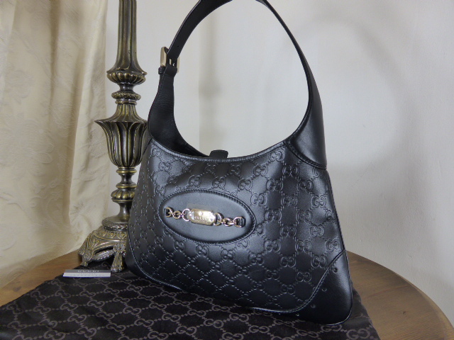 Gucci Punch Hobo in Black Guccissima Leather - SOLD