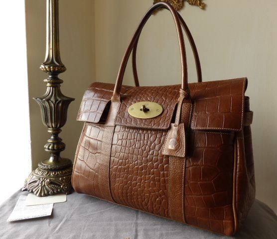 Mulberry Bayswater in Oak Vegetable Tanned Printed Leather - SOLD