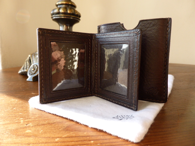 Mulberry Travel Photo Frame Mini in Chocolate Darwin Leather -SOLD