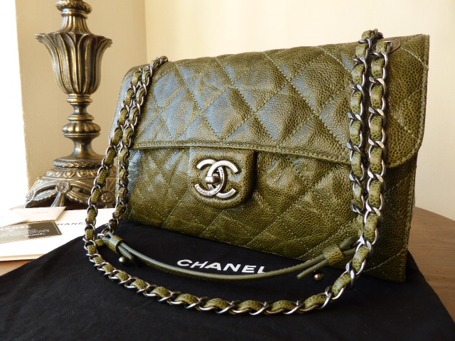 Chanel Crave Flap Bag in Olive Glazed Calfskin - SOLD