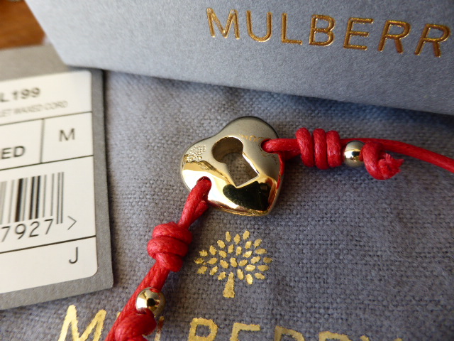 Mulberry 'Key to my Heart' Valentine Red Heart Friendship Bracelet - SOLD