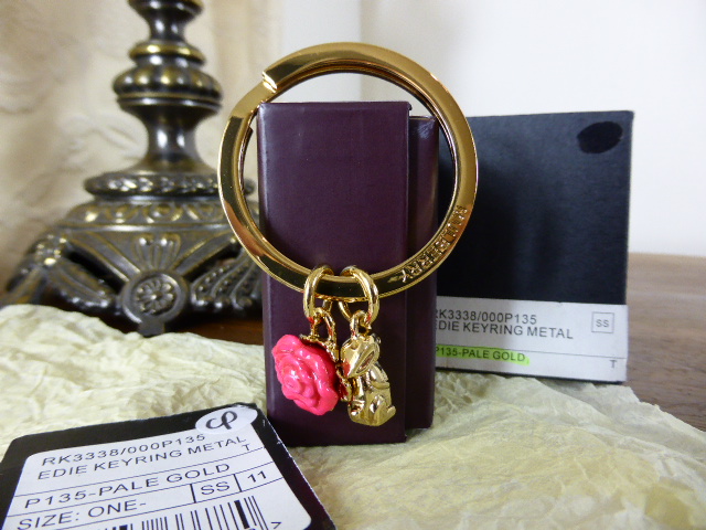 Mulberry Trout Keyring or Bag Charm in Eggplant - New