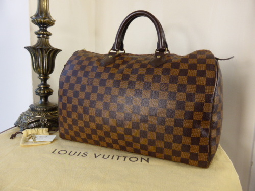 Louis Vuitton Speedy 35 in Damier Ebene & Base Shaper - SOLD