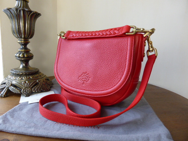 Mulberry Small Effie Satchel in Red Spongy Pebbled Leather - SOLD