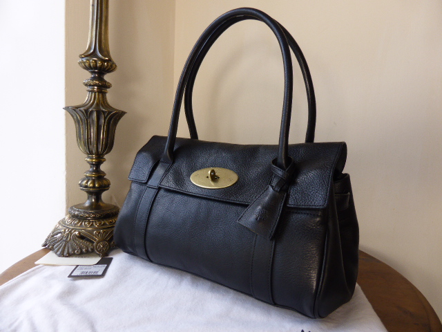 Mulberry East West Bayswater in Black Natural Leather