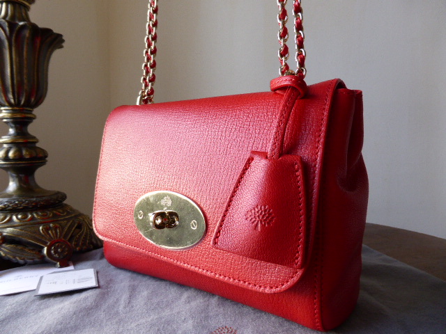 Mulberry Lily in Red Glossy Goat Leather