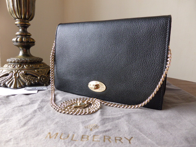 Mulberry Christy Clutch in Black Glossy Goat Leather - SOLD