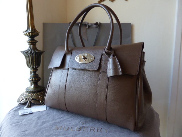 Mulberry Bayswater in Taupe Shiny Goat - New*
