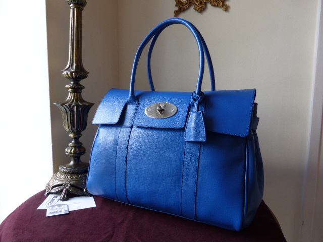 Mulberry Bayswater in Bluebell Shiny Goat - New