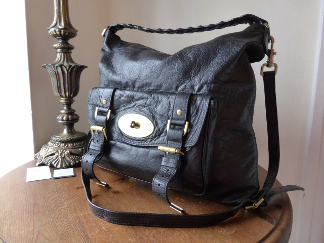 Mulberry Alexa Hobo in Black Soft Buffalo Leather - SOLD