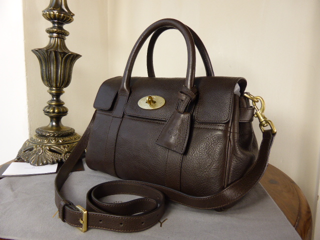 Mulberry Small Bayswater Satchel in Chocolate Natural Leather (Sub) - SOLD