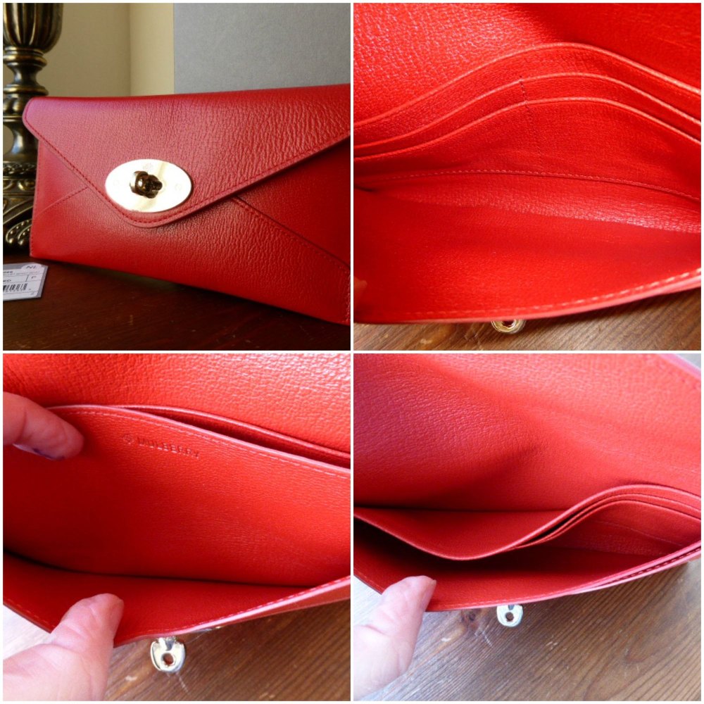 Mulberry Envelope Wallet / Purse in Red Shiny Goat Leather - SOLD