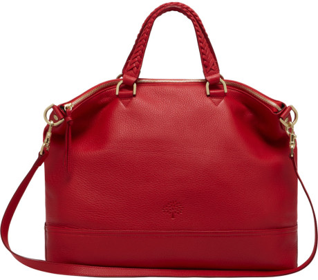 Mulberry Effie Tote in Bright Red Spongy Pebbled Leather - SOLD