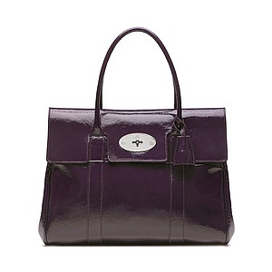 Mulberry Bayswater in Rouge Noir Wrinkled Patent Leather - SOLD