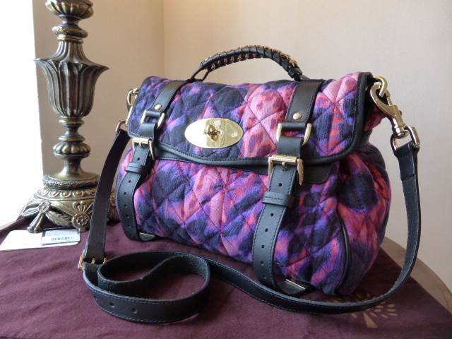 Mulberry Regular Alexa in Plum Loopy Leopard Quilted Denim - SOLD