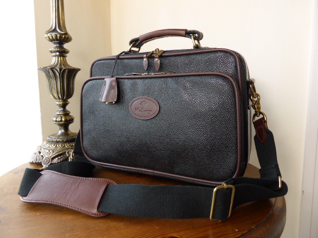 Mulberry Flight Bag in Black & Branston Scotchgrain Leather - SOLD