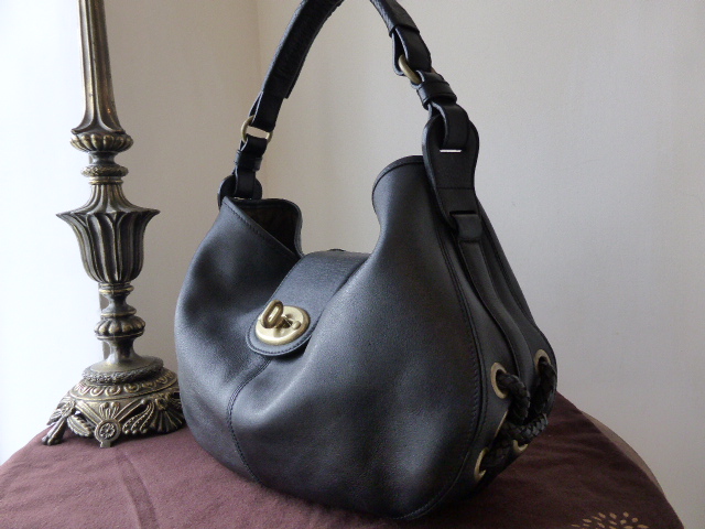 Mulberry Agyness Hobo in Black Natural Leather - SOLD