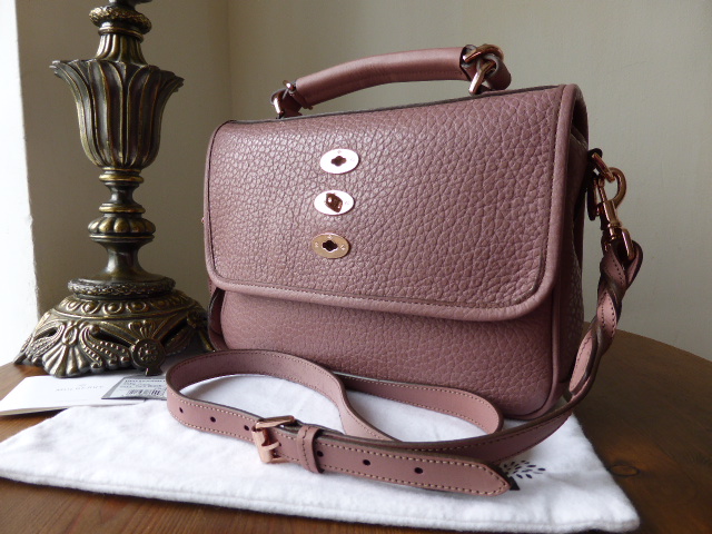 Mulberry Bryn in Dark Blush Shiny Grain Leather with Rose Gold Hardware ...