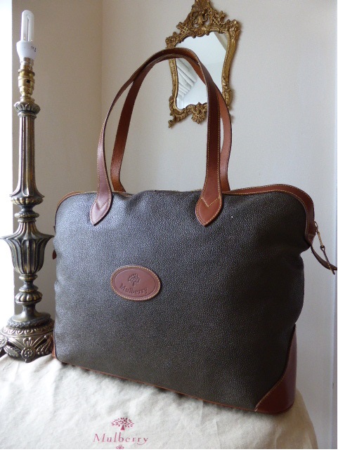 Mulberry Large Tetbury Traveller in Mole & Brandy Scotchgrain Leather - SOLD