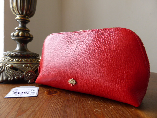 Mulberry Make Up Case Bright Red Shiny Goat - SOLD