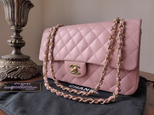 Chanel Classic 2.55 Medium Flap in Pale Pink Lambskin with Gold ...
