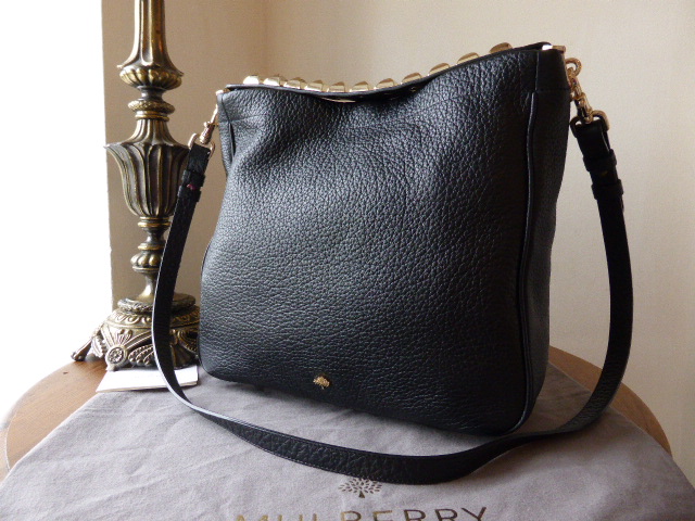 Mulberry Eliza Hobo in Black Soft Large Grain Leather