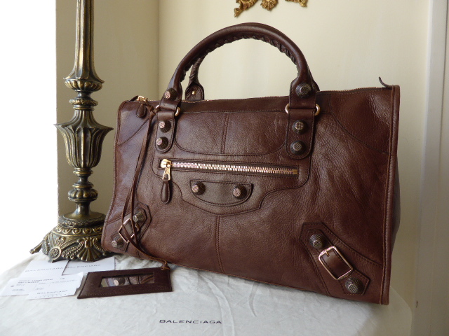 Balenciaga Giant 21 Work in Castanga Agneau with Rose Gold Hardware - SOLD