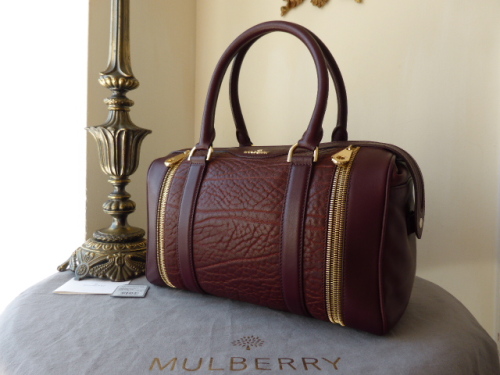 Mulberry Tasha in Oxblood Shrunken Calf Leather