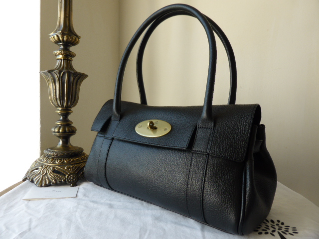 Mulberry East West Bayswater in Black Grainy Print Leather - As New