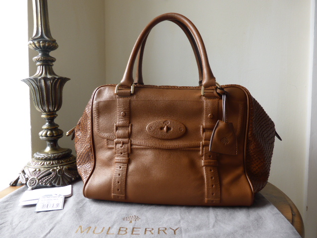 Mulberry Maisie Clipper in Oak Silky Snake Print & Nappa Leather - SOLD