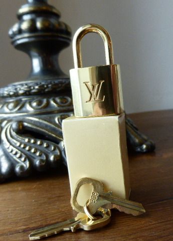 Louis Vuitton Golden Brass Padlock & 2 Keys (308) - SOLD