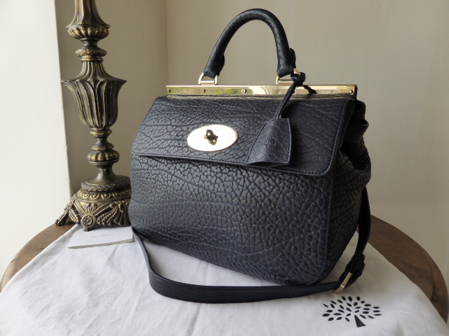 Mulberry Small Suffolk in Midnight Shrunken Calf Leather - SOLD