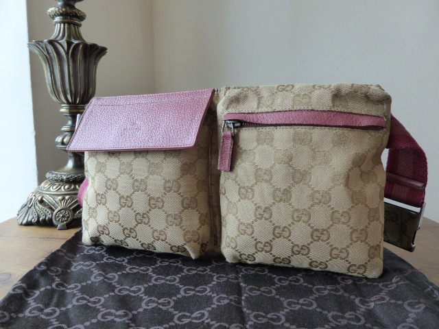 Gucci Belt Bag with Pink Leather Trim - SOLD