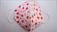 White Mask with Strawberry Pattern