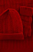 Hat, Gloves and Scarf Set in Red