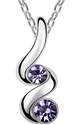 Purple Crystal Pendant Ladies Necklace