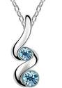Aqua Crystal Pendant Necklace