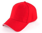 Baseball Cap Red with white trim on the peak no logos