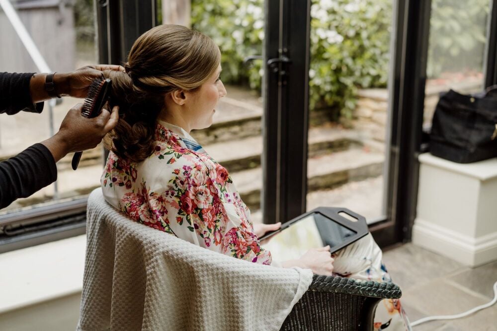 Mobile-bridalhairstylist-in-Tetbury-Cotswolds-at-the-hare-and-hounds-Cotswo