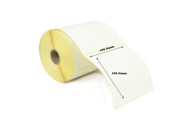 100.5mm x 100.5mm Thermal Transfer Labels with Perforations (50,000 Labels) 