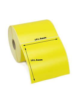 101.6x101.6mm Yellow Thermal Transfer Labels (5,000 Labels)