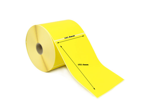 101.6x152.4mm Yellow Thermal Trasnfer Labels (5,000 Labels)