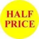 Promotional Labels 'Half Price' - 1000 Labels