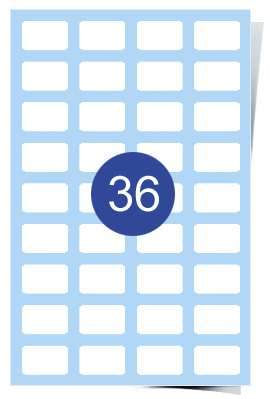 A4 Laser Sheets - 36 Label Per Sheet - 200 Sheets Per Box