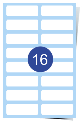 A4 Laser Sheets - 16 Label Per Sheet - 500 Sheets Per Box
