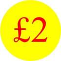 Circular '£2' Promotional Labels - 1000 Labels