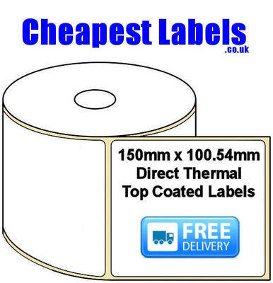 150x100.54mm Direct Thermal Top Coated Labels (10,000 Labels)