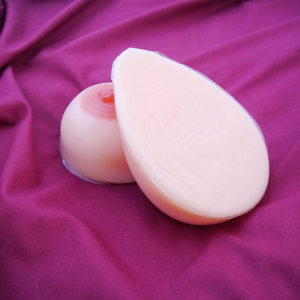 Teardrop Style 1 Silicone Breast Form &ndash; Single 500g &ndash; Premium Thicker Back