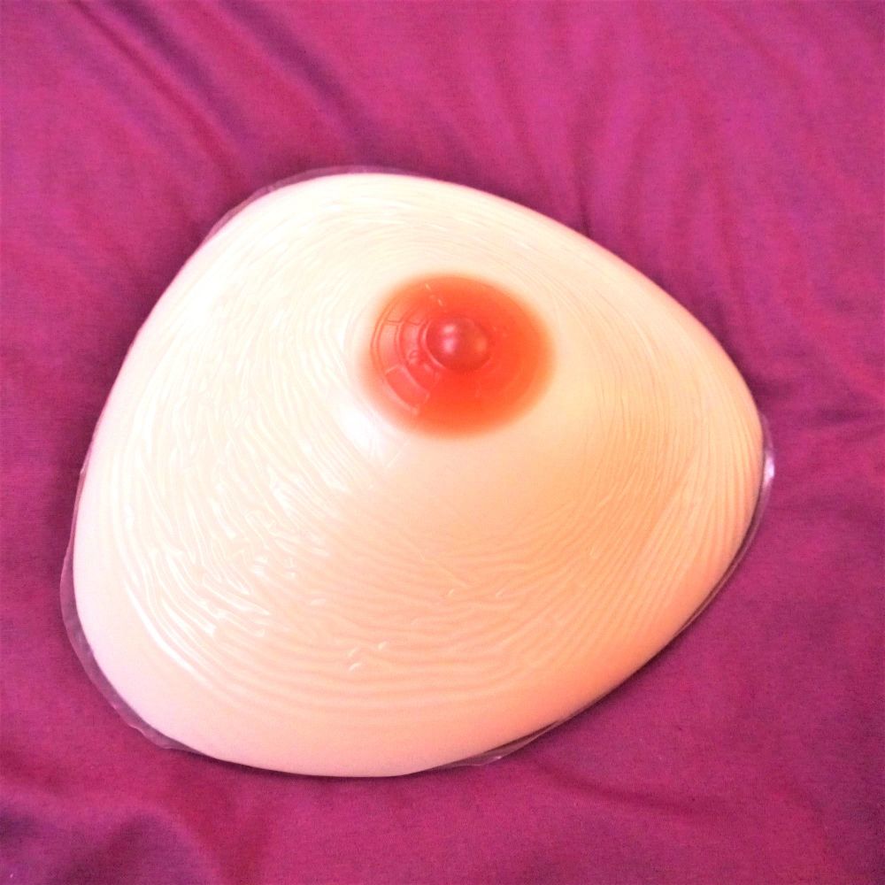 Beautiful Silicone Breast Form Prostheses - Triangle 600g Pair - Standard Thickness Back