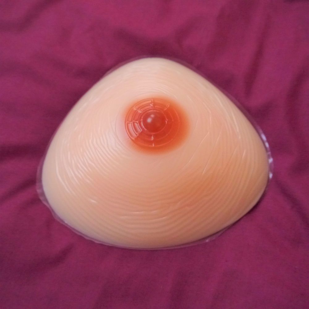 Beautiful Silicone Breast Form Prostheses - Triangle 400g Pair - Standard Thickness Back